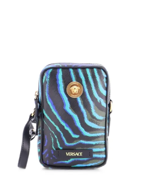 Versace Pre-Owned Medusa Biggie Pouch Printed Leather Micro crossbody bag Multicolour 2PPXL4KSM0YVWZE8