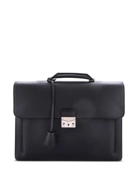 Louis Vuitton Pre-Owned Associe Cartable 2 Briefcase Taiga Leather business bag Black TZMHIT58X0FYQV5J