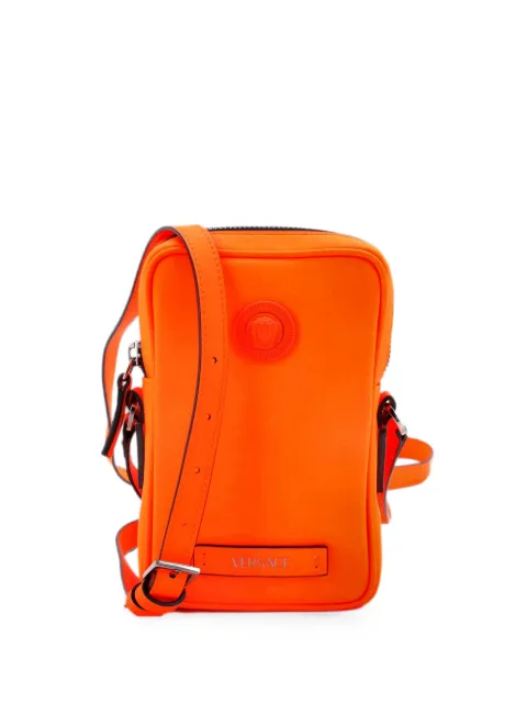 Versace Pre-Owned Medusa Biggie Pouch Leather Micro crossbody bag Orange ANG6370O2849DIBM