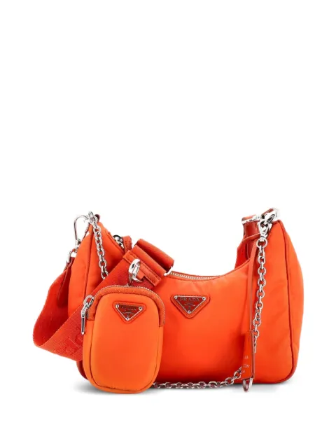 Prada Pre-Owned Re-Edition 2005 Shoulder Bag Tessuto Small crossbody bag Orange W7O2WCP0OSLIH15X