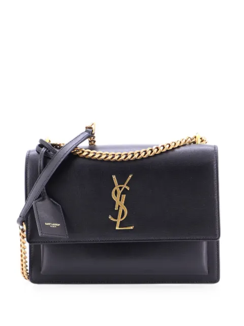 Saint Laurent Pre-Owned Sunset Leather Medium crossbody bag Black 7MZAPKZNGMAF9S73