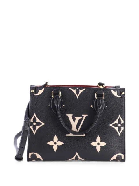 Louis Vuitton Pre-Owned OnTheGo Bicolor Monogram Empreinte Giant PM tote bag Black IDOJDO62T820S39A