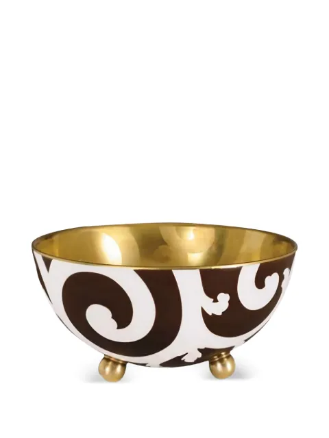 GINORI 1735 scroll-print footed bowl Brown 061017612501193