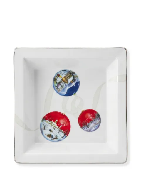 GINORI 1735 bauble-print square tray White 61N4