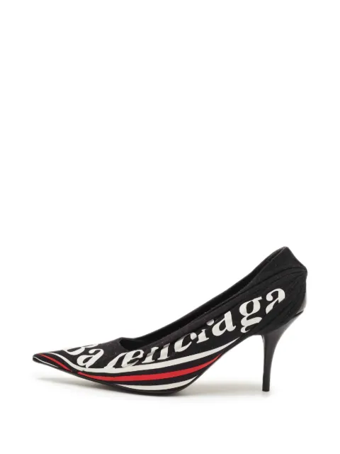 Balenciaga Pre-Owned Knife logo-print pumps Black 1330543