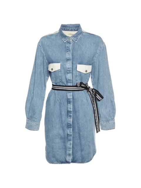 Maje belted shirt midi dress Blue 1331021