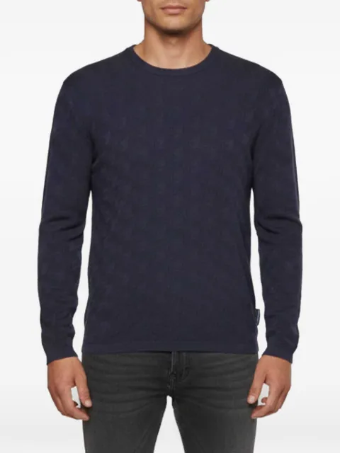 Emporio Armani Pre-Owned knit long-sleeve sweater Blue 1347582