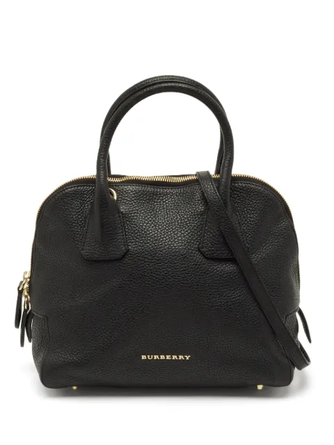 Burberry Pre-Owned Greenwood grained leather satchel bag Black 1277859