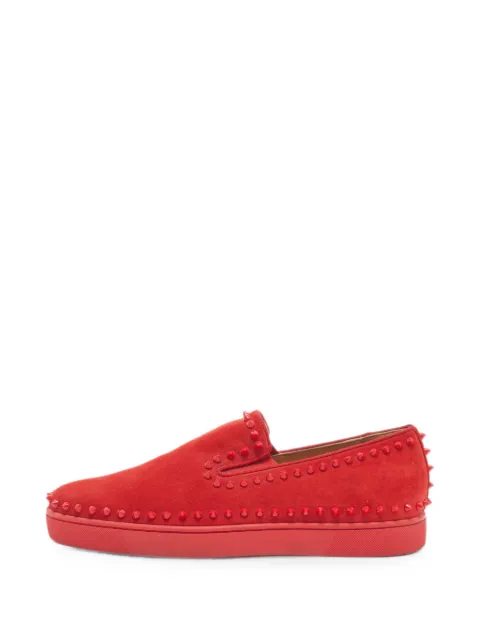 Christian Louboutin Pre-Owned Pik leather sneakers Red 1335132
