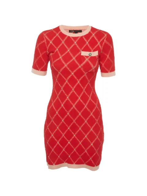Maje Diamante knit mini dress Red 1334418