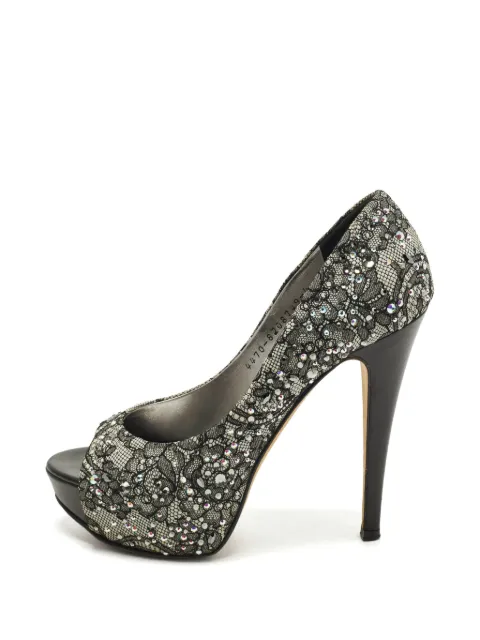 Gina lace crystal-embellished pumps Black 1288852