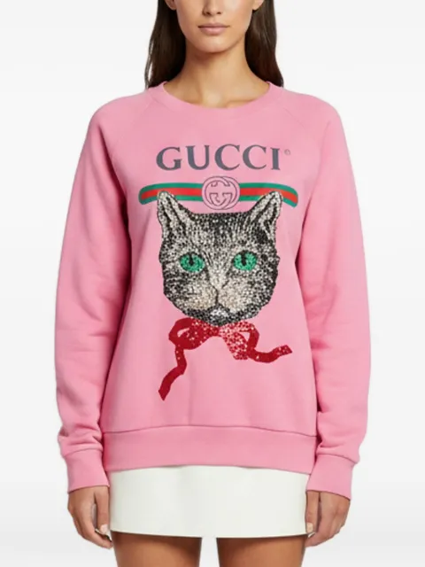 Gucci Pre-Owned Mystic Cat sweatshirt Pink 1355314