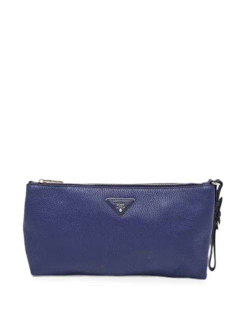 Prada Pre-Owned Daino wristlet clutch bag Blue 1287913