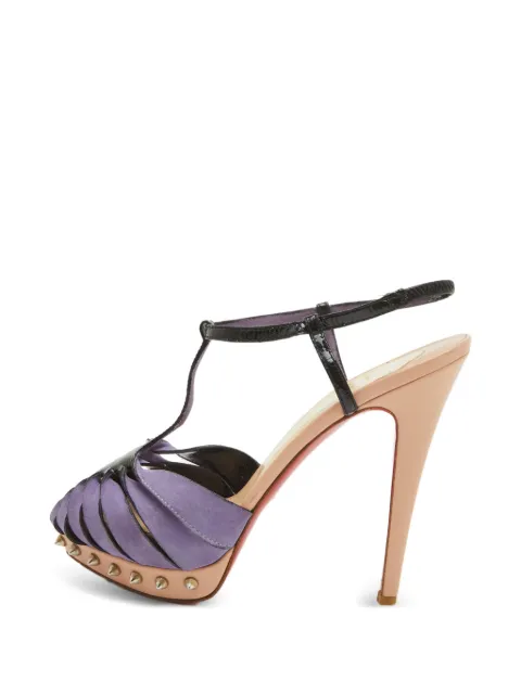 Christian Louboutin Pre-Owned Zigounette platform sandals Purple 1354927