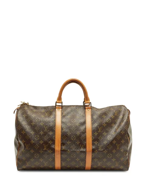 Louis Vuitton Pre-Owned 1990 50 Keepall monogram travel bag Brown 1332933