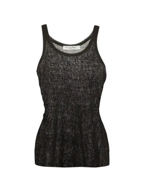 Christian Dior Pre-Owned rib-knit tank top Black 1298258