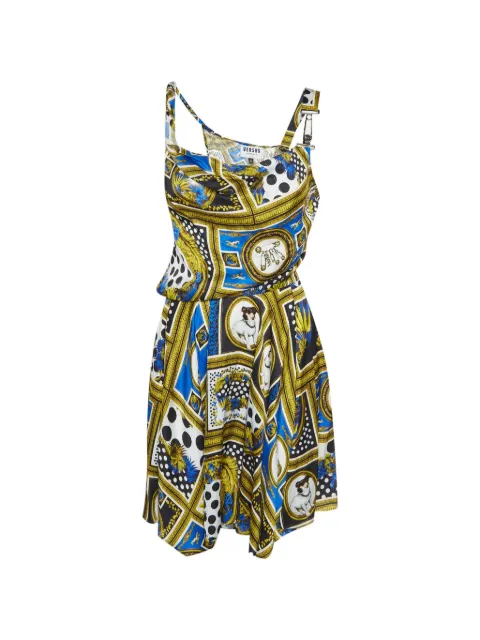 Versus Pre-Owned printed satin dress Blue 1346310