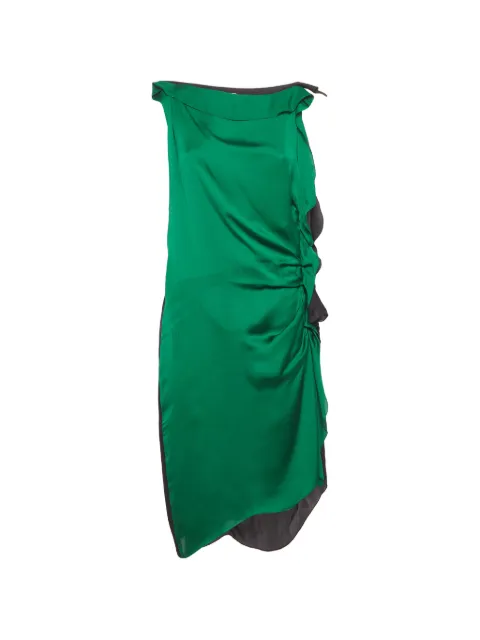 Lanvin Pre-Owned 2013 ruffled midi dress Black 1306892
