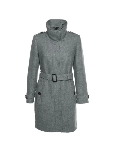 Burberry Pre-Owned long-sleeve belted coat Grey 1319066