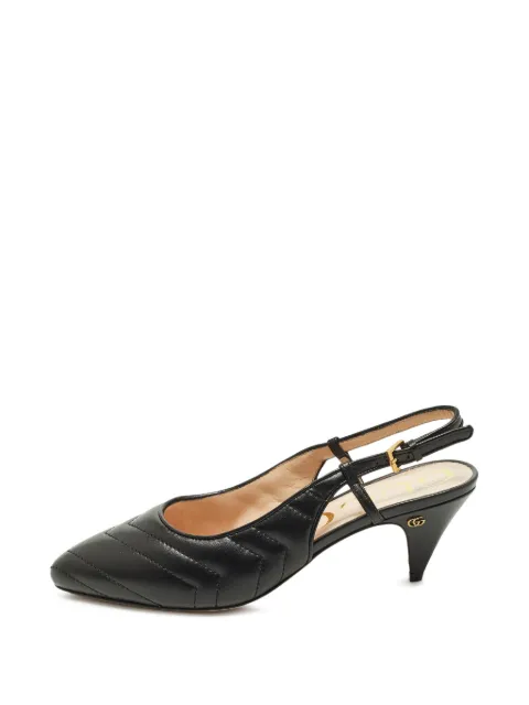 Gucci Pre-Owned matelassé slingback pumps Black 1280361