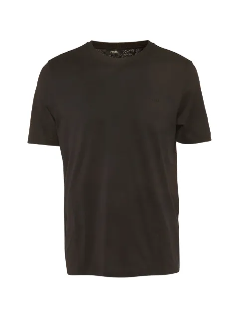 Fendi Pre-Owned logo-detail T-shirt Black 1287767