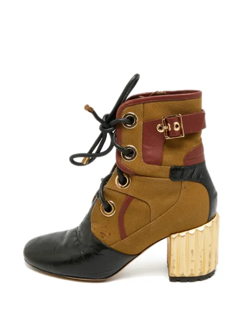 Christian Dior Pre-Owned Glorious lace-up ankle boots Brown 1299698
