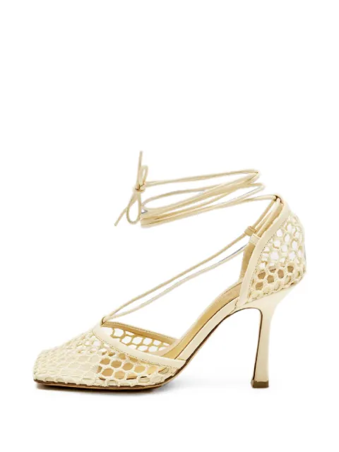 Bottega Veneta Pre-Owned Stretch ankle-tie pumps White 1331033