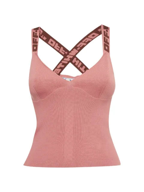 Off-White Pre-Owned logo-band tank top Pink 1314250