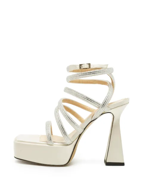 MACH & MACH Sydney crystal-studded sandals Neutrals 1302141