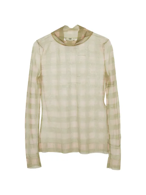 Fendi Pre-Owned check knit jersey Green 1312973