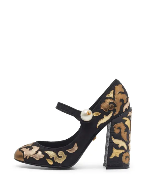 Dolce & Gabbana Pre-Owned Vally brocade-pattern pumps Black 1350275