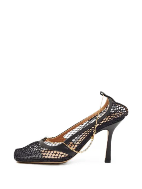 Bottega Veneta Pre-Owned Stretch chain-detail pumps Black 1351150