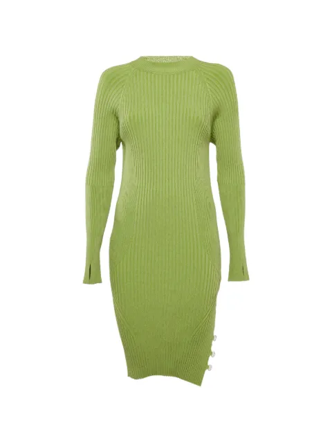 Jacquemus Pre-Owned La Robe Pigolo rib knit midi dress Green 1356041