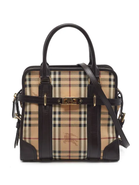 Burberry Pre-Owned Haymarket check Minford tote bag Neutrals 1341285