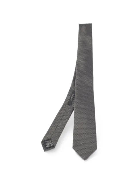 Ermenegildo Zegna Vintage striped skinny tie Grey 1314885