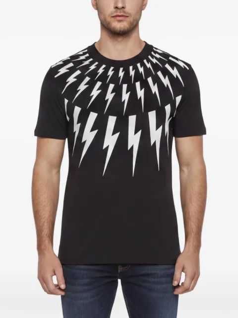 Neil Barrett Thunderbolt graphic T-shirt Black 1360880