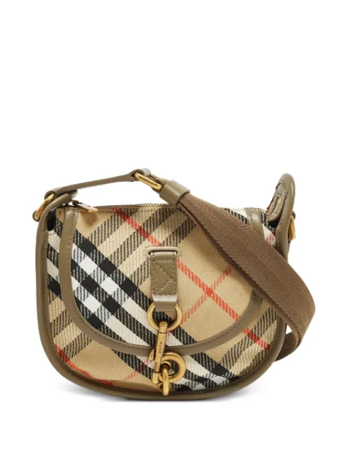 Burberry Pre-Owned mini B Clip Heritage Check shoulder bag Neutrals 1291329