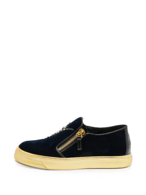 Giuseppe Zanotti Vintage May London velvet sneakers Blue 1277233