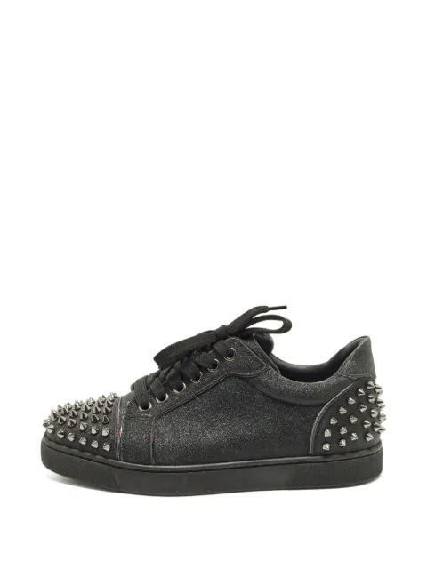 Christian Louboutin Pre-Owned Louis Junior Spikes lace-up sneakers Black 1295614