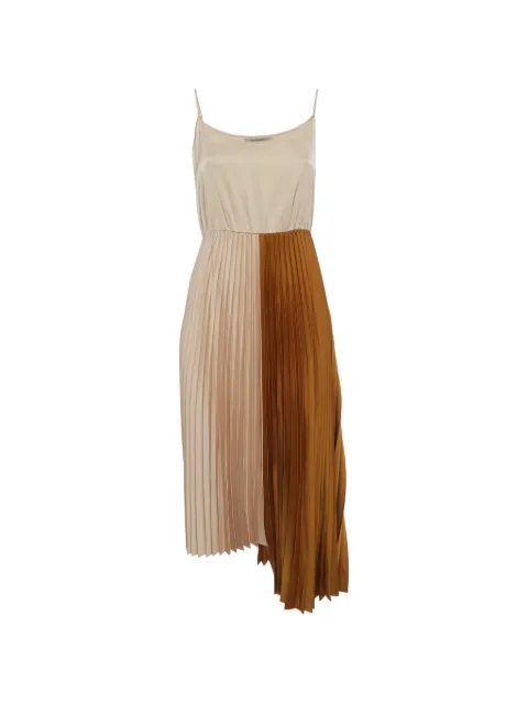 AllSaints Jessie asymmetric pleated dress Neutrals 1310527