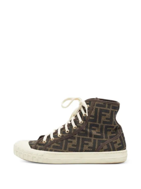 Fendi Pre-Owned Domino high-top sneakers Brown 1339730