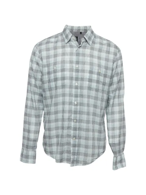 BOSS Marcello plaid-print shirt Blue 1350467
