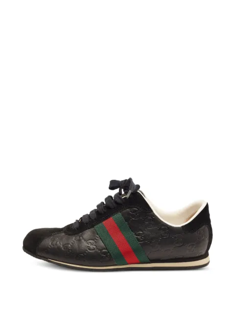 Gucci Pre-Owned GG Web-stripe sneakers Black 1362776