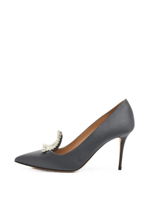 Manolo Blahnik Borlak crystal-embellished pumps Grey 1266116