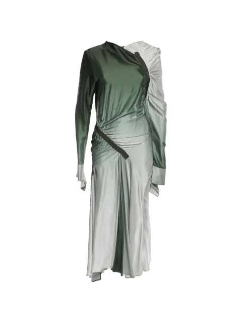 Christopher Esber gradient draped maxi dress Green 1318504
