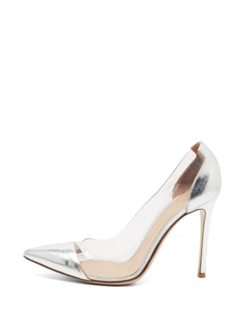 Gianvito Rossi Plexi pointed-toe pumps Silver 1349126