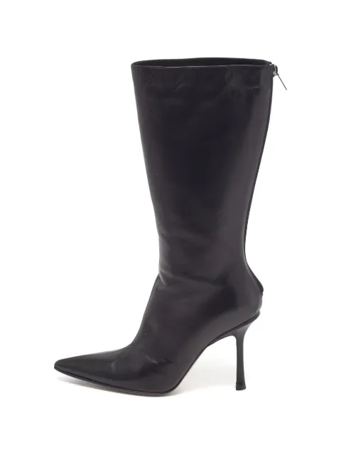 Jimmy Choo Pre-Owned leather mid-calf boots Black 1346757