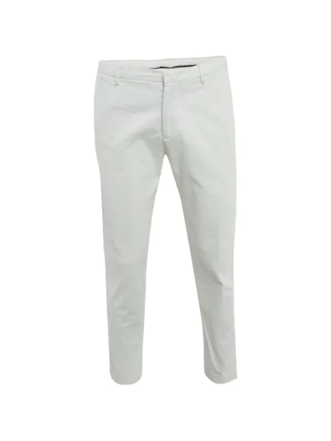 Emporio Armani Pre-Owned cotton drill trousers Grey 1275538