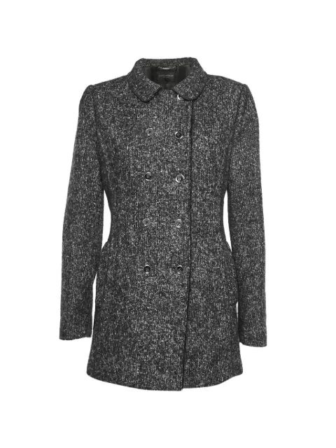 Dolce & Gabbana Pre-Owned tweed double-breasted coat Black 1324620