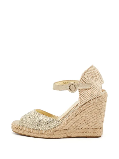 Le Silla crystal-embellished espadrille sandals Neutrals 1338143